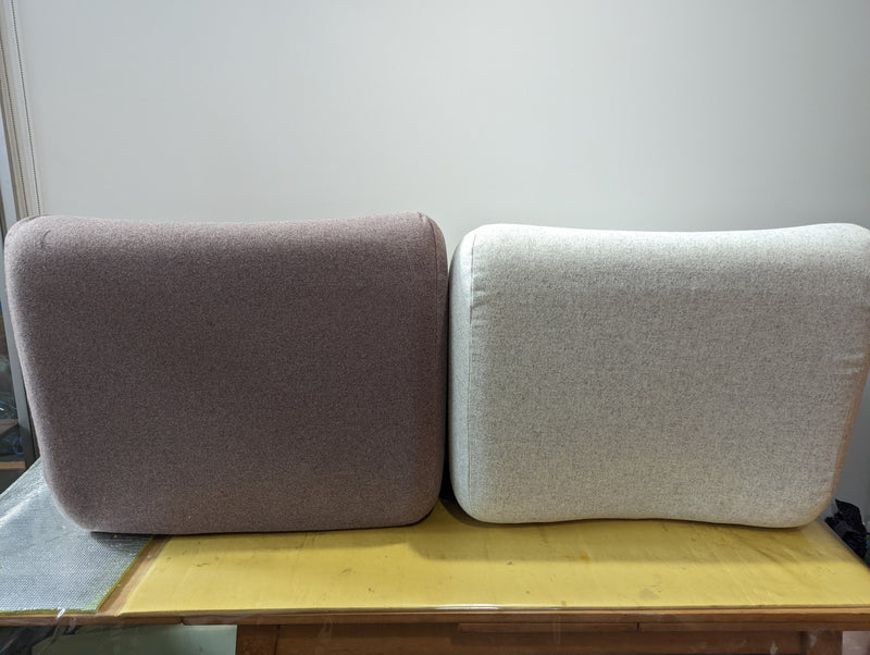 Authentic Featherston Uniroyal Numero 1V IV lowback armchair Kvadrat wool off grey off white