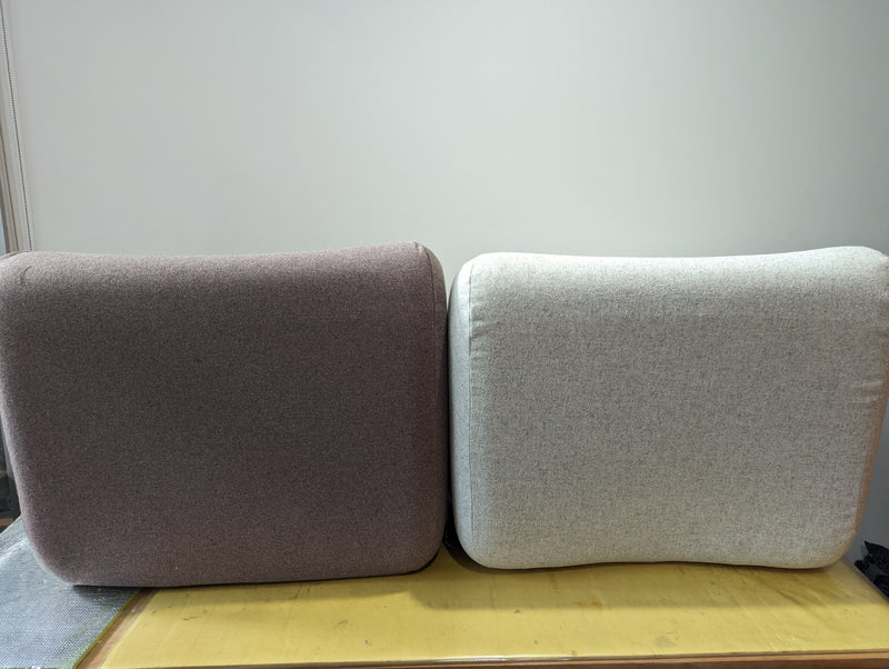 Authentic Featherston Uniroyal Numero 1V IV lowback armchair Kvadrat wool off grey off white