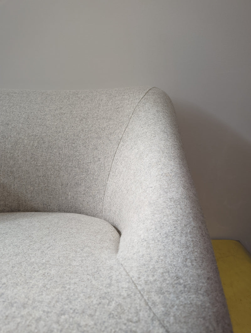 Authentic Featherston Uniroyal Numero 1V IV lowback armchair Kvadrat wool off grey off white