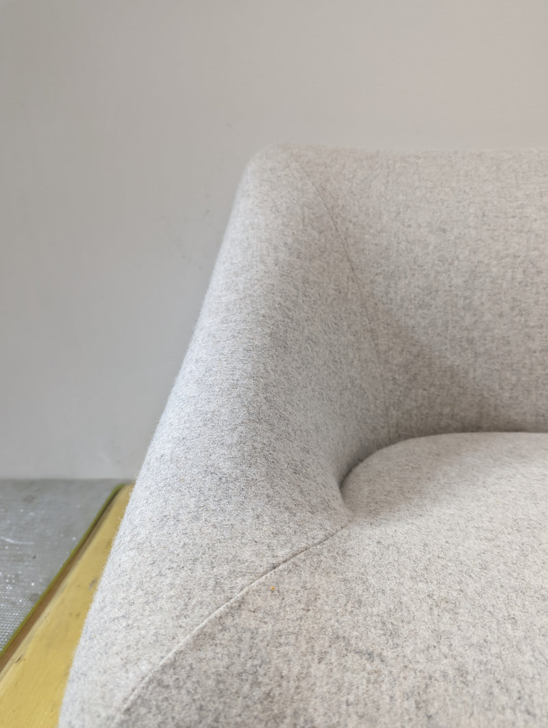 Authentic Featherston Uniroyal Numero 1V IV lowback armchair Kvadrat wool off grey off white