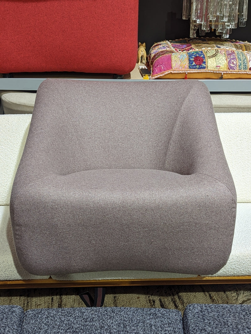 Authentic Featherston Uniroyal Numero 1V IV lowback armchair kvadrat wool brown purple grey mix