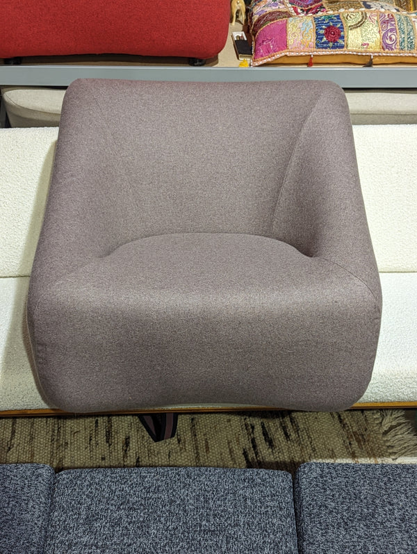 Authentic Featherston Uniroyal Numero 1V IV lowback armchair kvadrat wool brown purple grey mix