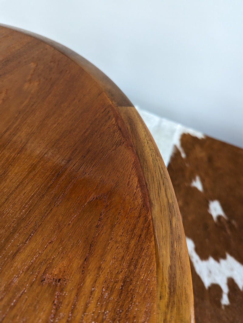 Fully restored TH Brown round small profile coffee table MCM
