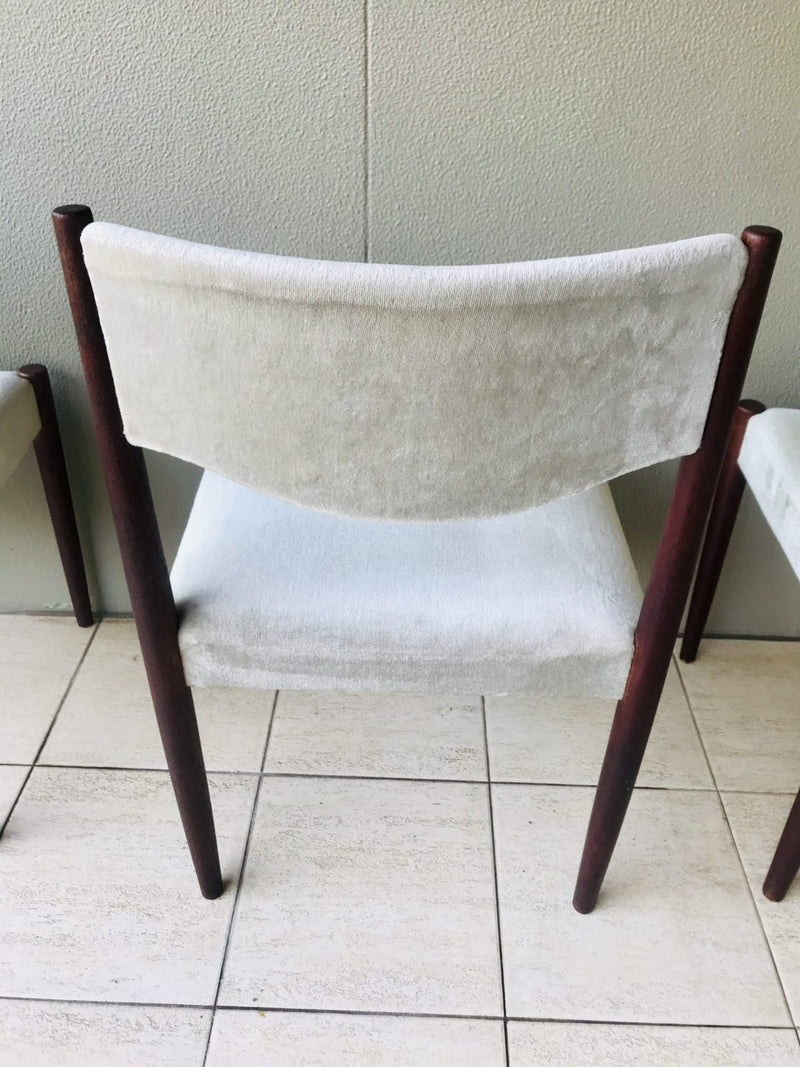 Parker mcm authentic 6x dining chairs velour velvet light teal