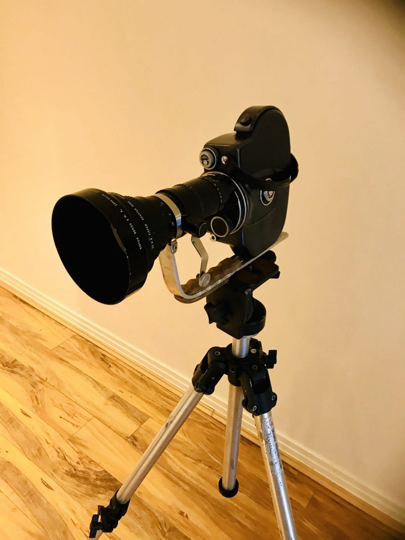 Beaulieu R16 film vintage movie camera manfrotto 144 tripod 128 pan