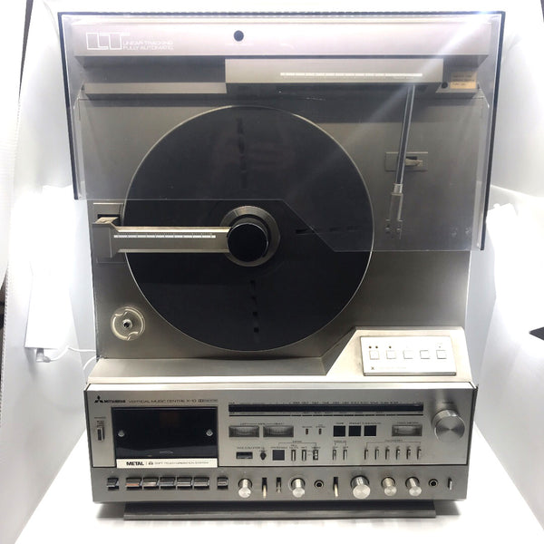 Mitsubishi X-10 X10 Vertical Musical Centre Vinyl Turntable Radio Cassette Deck Rare