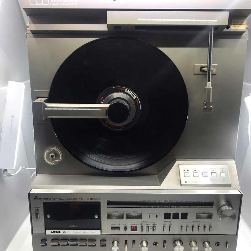 Mitsubishi X-10 X10 Vertical Musical Centre Vinyl Turntable Radio Cassette Deck Rare