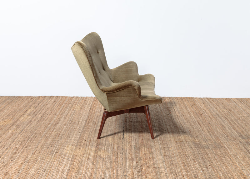 Original Genuine restored Featherston contour suite pair armchairs R160 matching R161 settee (pair of armchairs + settee)