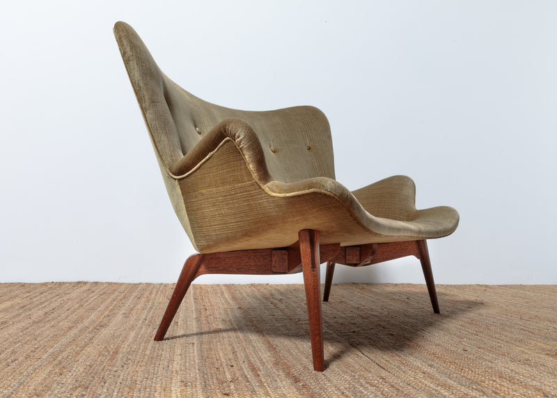 Original Genuine restored Featherston contour suite pair armchairs R160 matching R161 settee (pair of armchairs + settee)