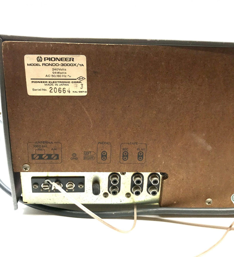 Pioneer amplifier rondo-3000X Japan serviced vintage phono tape tuner