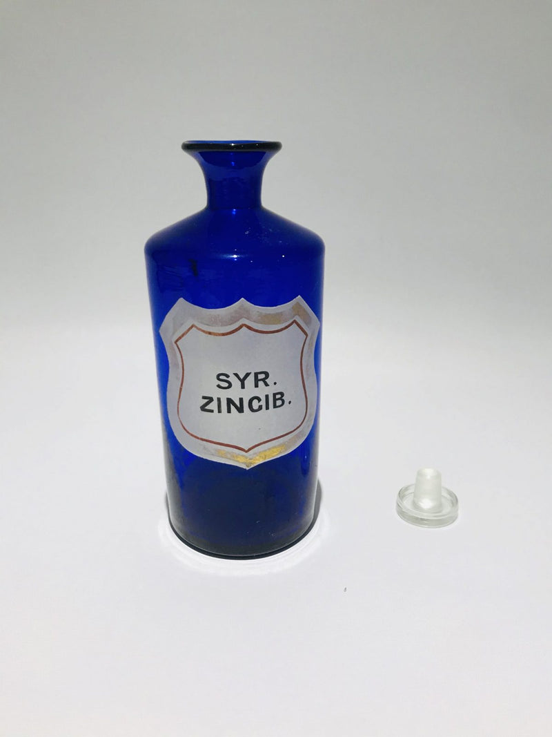 Rare Antique Blue Apothecary Glass Bottle Pharmacy Chemist Jar England America Late 18th Century 42.5oz 1.2litres