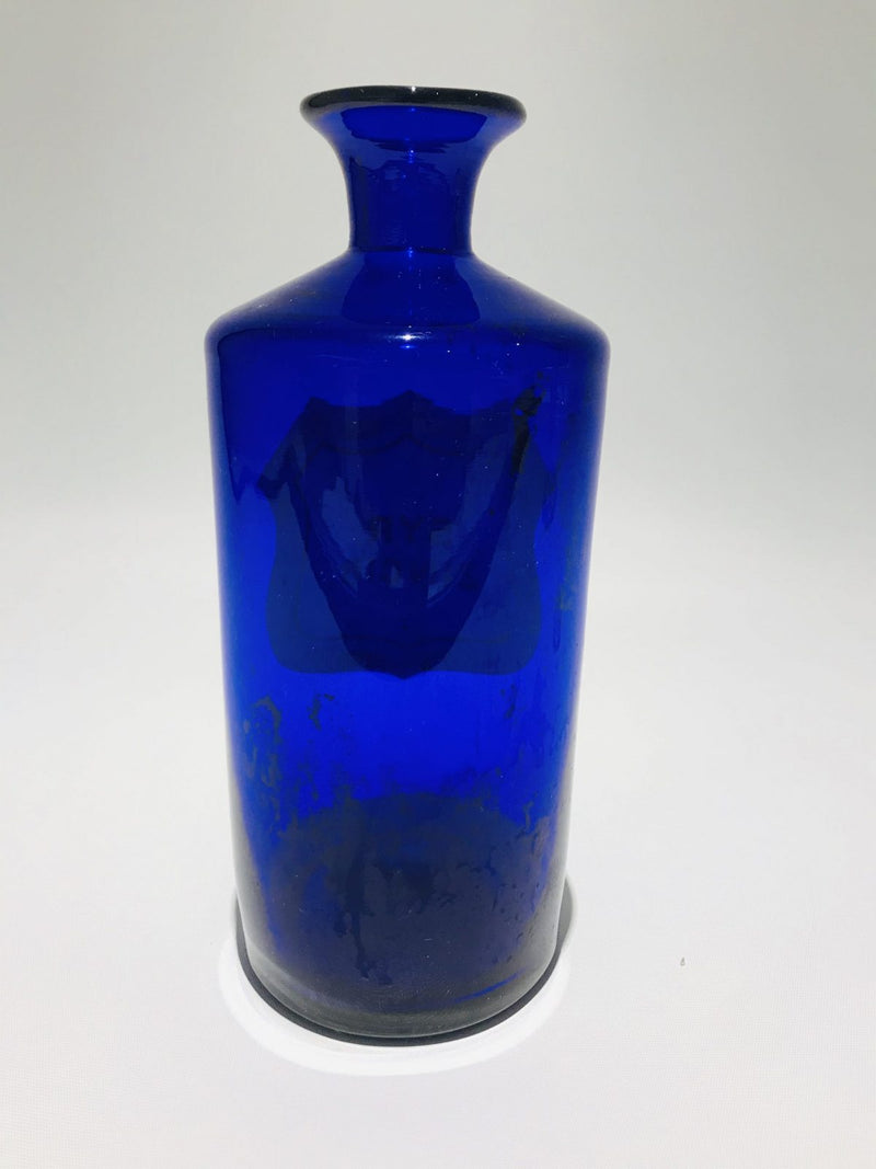 Rare Antique Blue Apothecary Glass Bottle Pharmacy Chemist Jar England America Late 18th Century 42.5oz 1.2litres