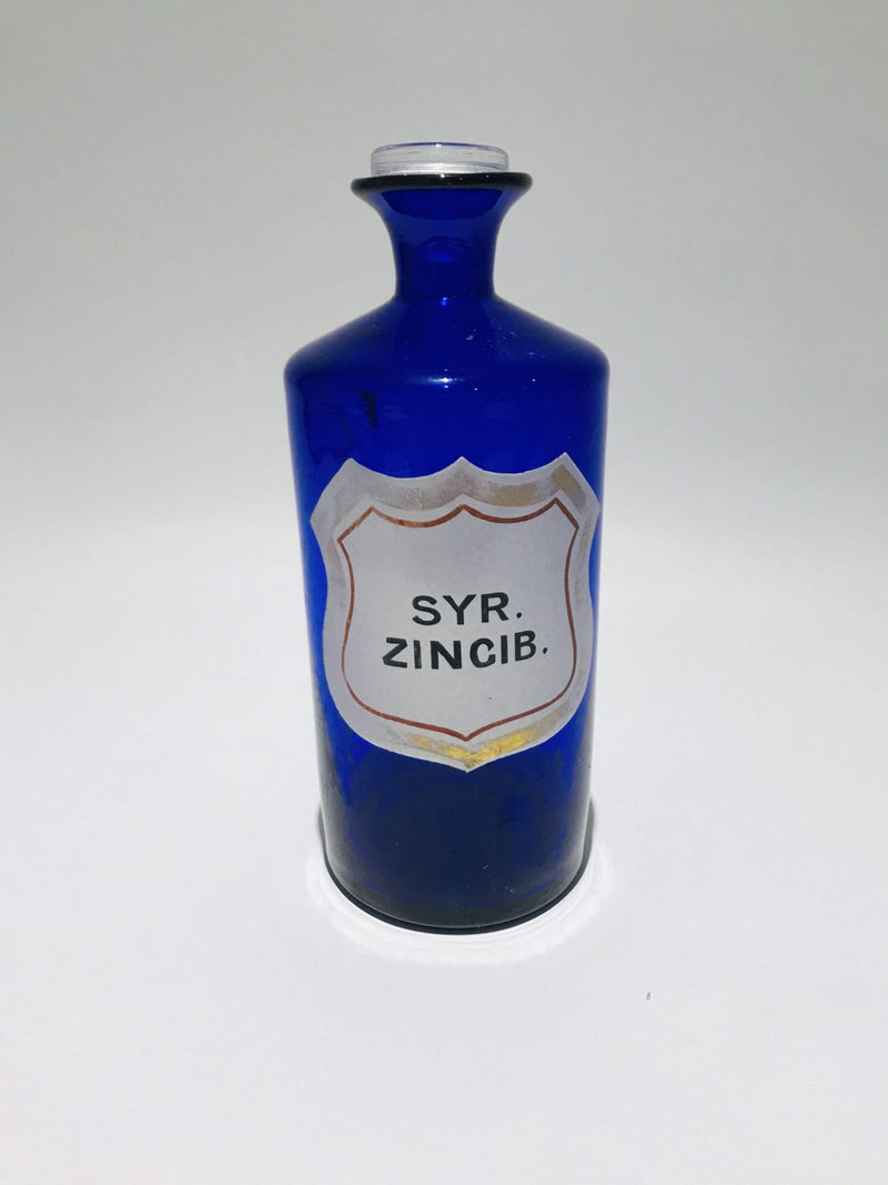 Rare Antique Blue Apothecary Glass Bottle Pharmacy Chemist Jar England America Late 18th Century 42.5oz 1.2litres