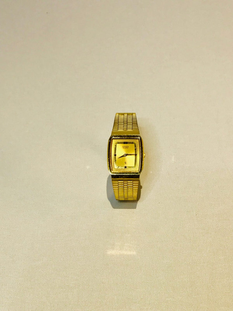 Vintage Citizen Quartz Men's Gold Watch 28mm 4031-491751K