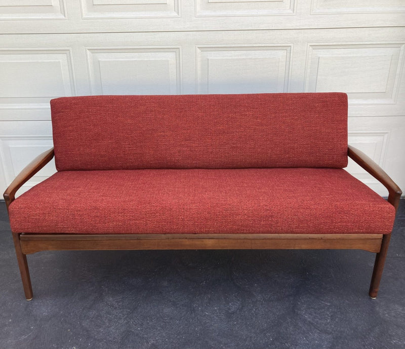 1960s Fred Lowen Fler Narvik mid century modern 2.5 seater lounge couch restored
