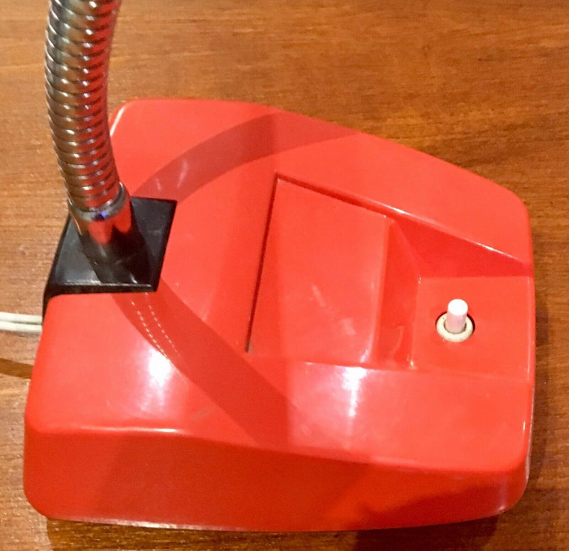 Vintage 70s retro orange goose neck desk lamp light Made in Australia