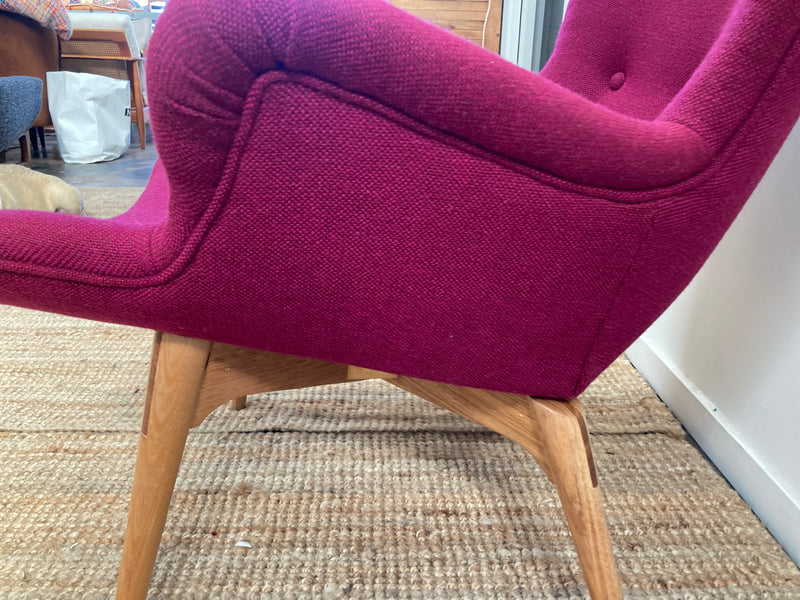 Original Genuine restored Featherston contour armchair R160 Kvadrat Hallingdale fabric