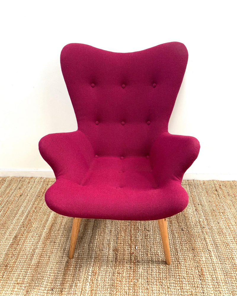 Original Genuine restored Featherston contour armchair R160 Kvadrat Hallingdale fabric