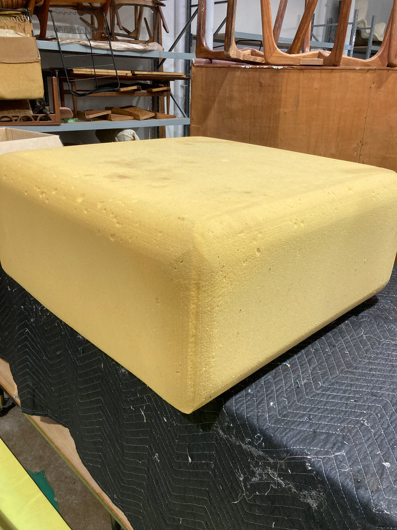 Authentic Ottoman Featherston Numero VII Uniroyal original fabric lime green boucle