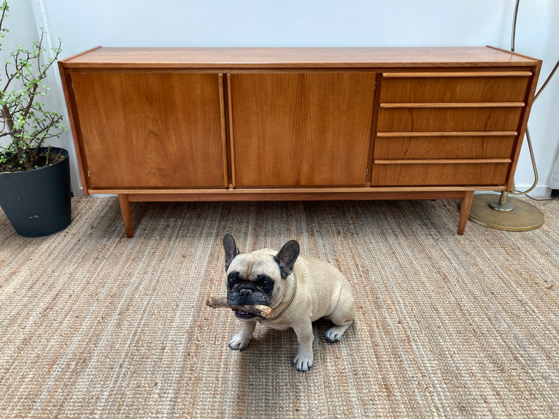 Pre - order: Authentic Parker sideboard lip 3 door 1960s teak buffet restored mcm credenza