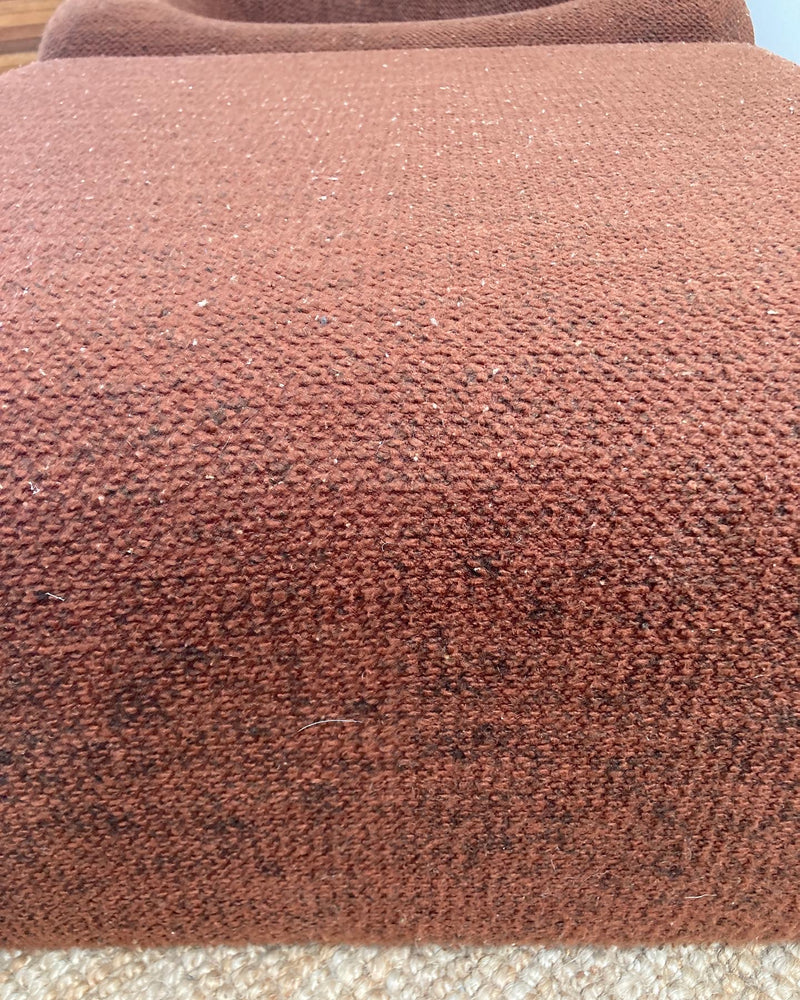 Authentic Featherston Uniroyal Numero 1V IV highback armchair brown boucle matching ottoman