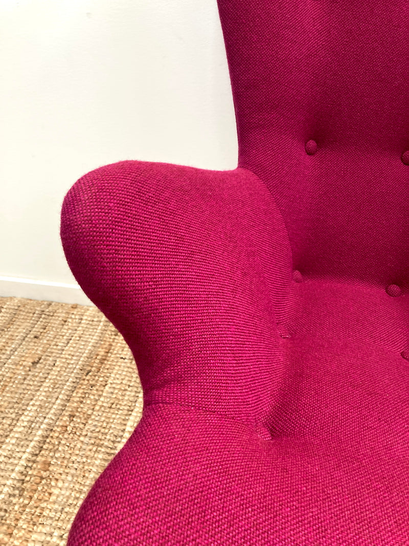 Original Genuine restored Featherston contour armchair R160 Kvadrat Hallingdale fabric