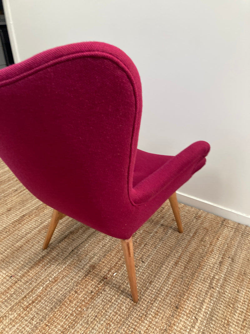 Original Genuine restored Featherston contour armchair R160 Kvadrat Hallingdale fabric