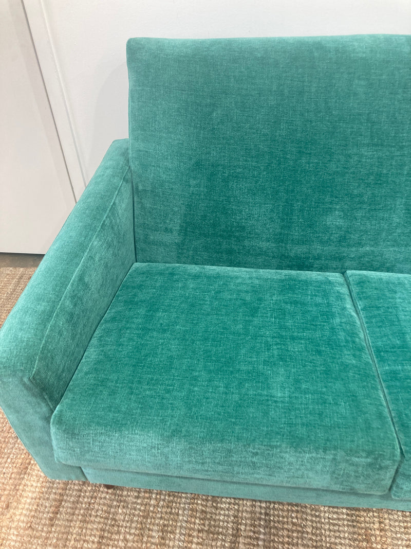 Genuine original Parker 4 seater couch lounge full restoration aqua velvet velour
