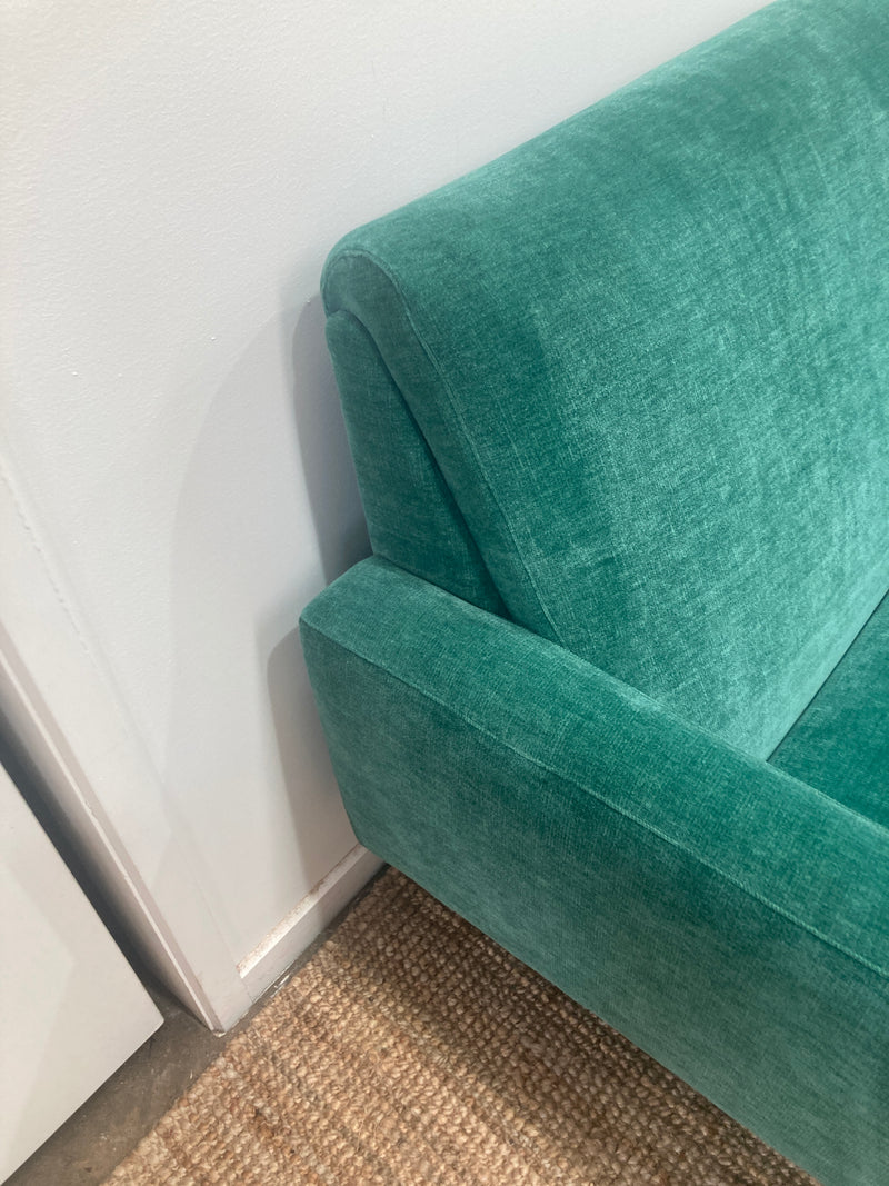 Genuine original Parker 4 seater couch lounge full restoration aqua velvet velour