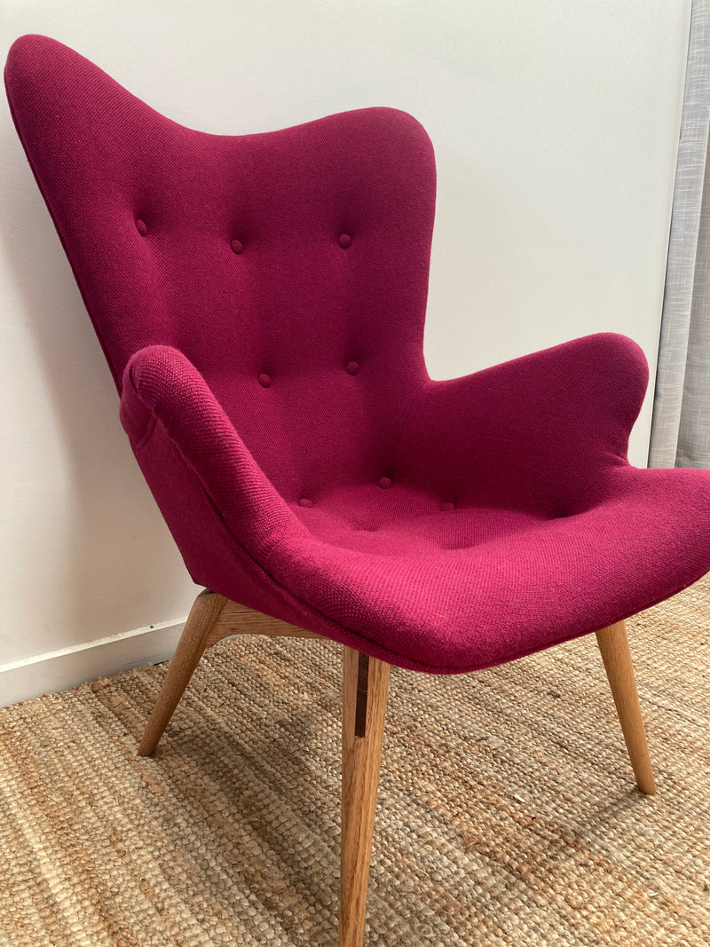 Original Genuine restored Featherston contour armchair R160 Kvadrat Hallingdale fabric