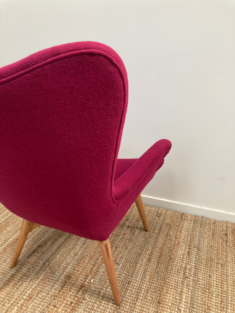Original Genuine restored Featherston contour armchair R160 Kvadrat Hallingdale fabric