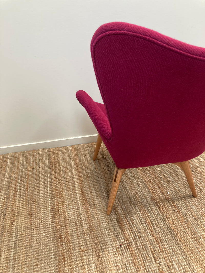 Original Genuine restored Featherston contour armchair R160 Kvadrat Hallingdale fabric
