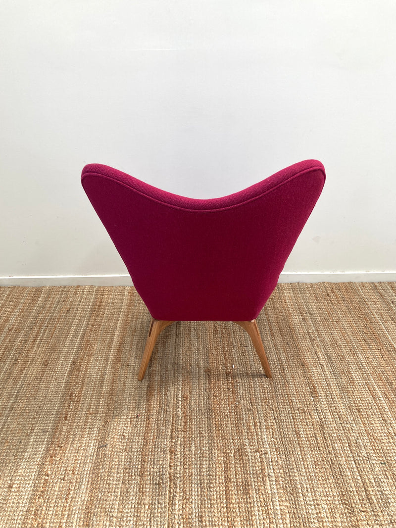 Original Genuine restored Featherston contour armchair R160 Kvadrat Hallingdale fabric