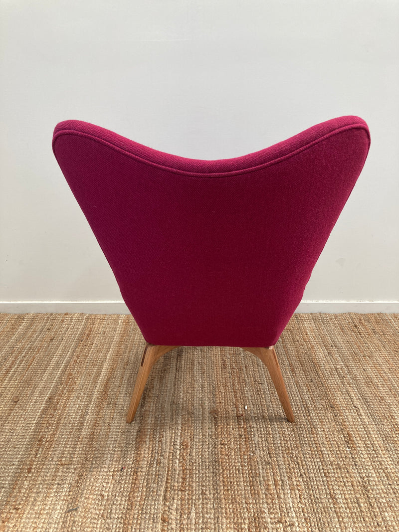 Original Genuine restored Featherston contour armchair R160 Kvadrat Hallingdale fabric