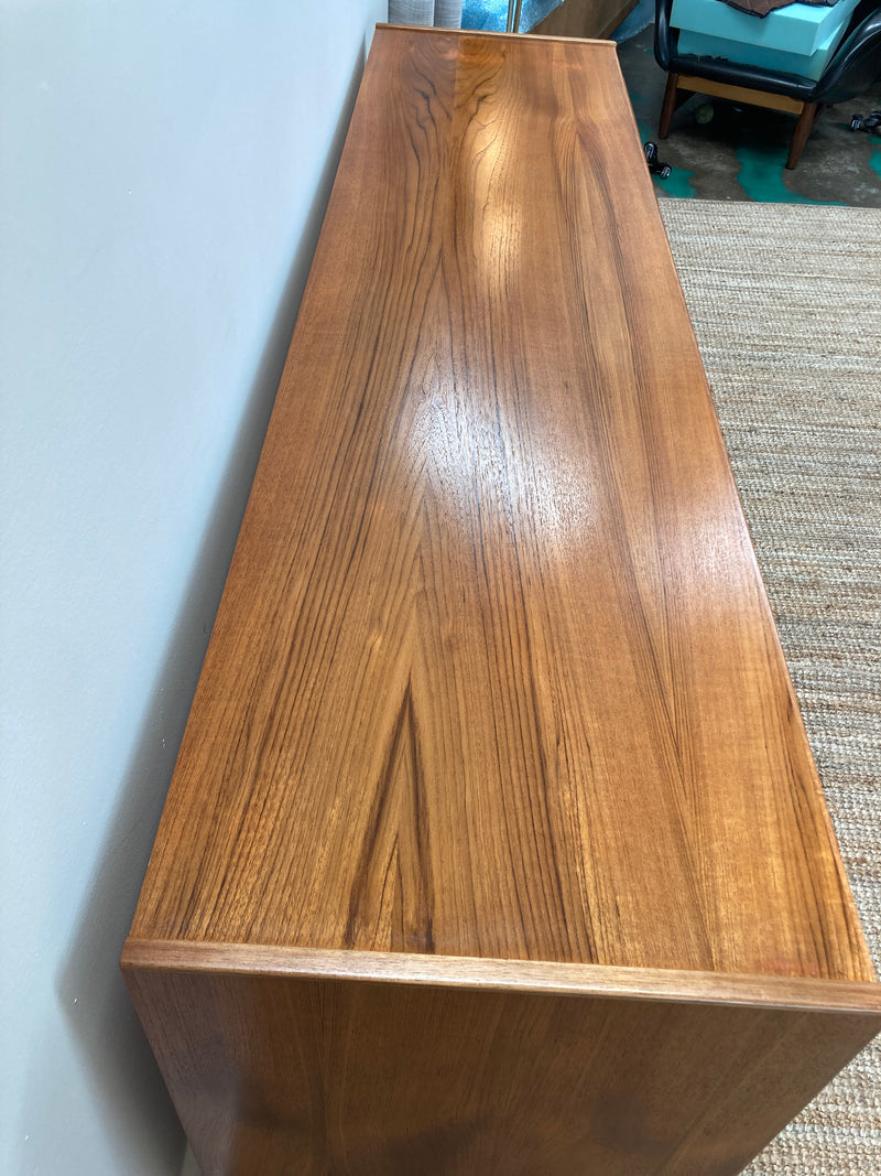 Pre - order: Authentic Parker sideboard lip 3 door 1960s teak buffet restored mcm credenza