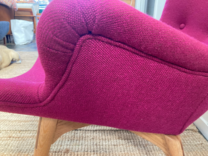 Original Genuine restored Featherston contour armchair R160 Kvadrat Hallingdale fabric