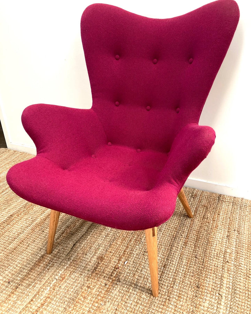 Original Genuine restored Featherston contour armchair R160 Kvadrat Hallingdale fabric