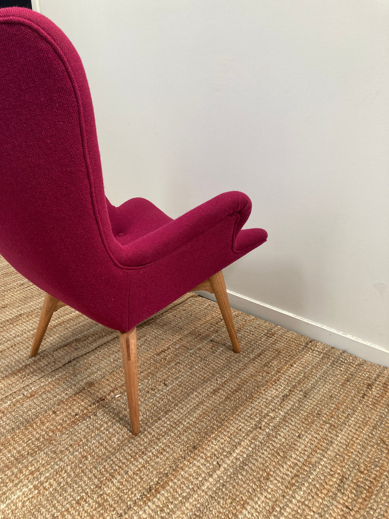 Original Genuine restored Featherston contour armchair R160 Kvadrat Hallingdale fabric