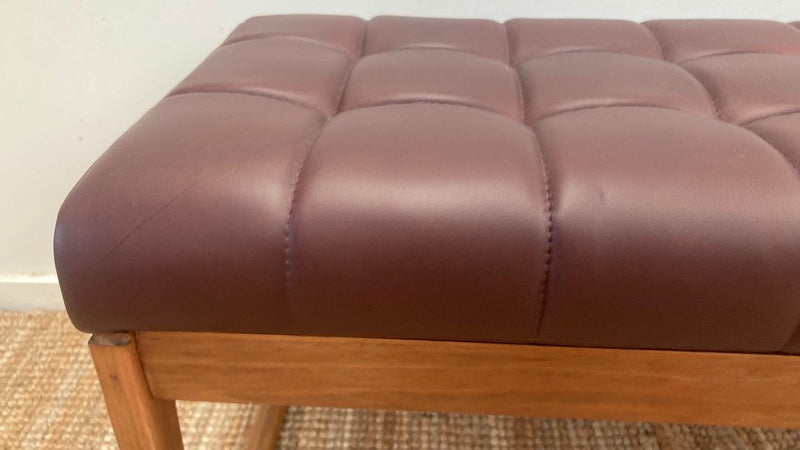 Gerald Easden module bench stool original genuine MCM vintage restored Italian leather