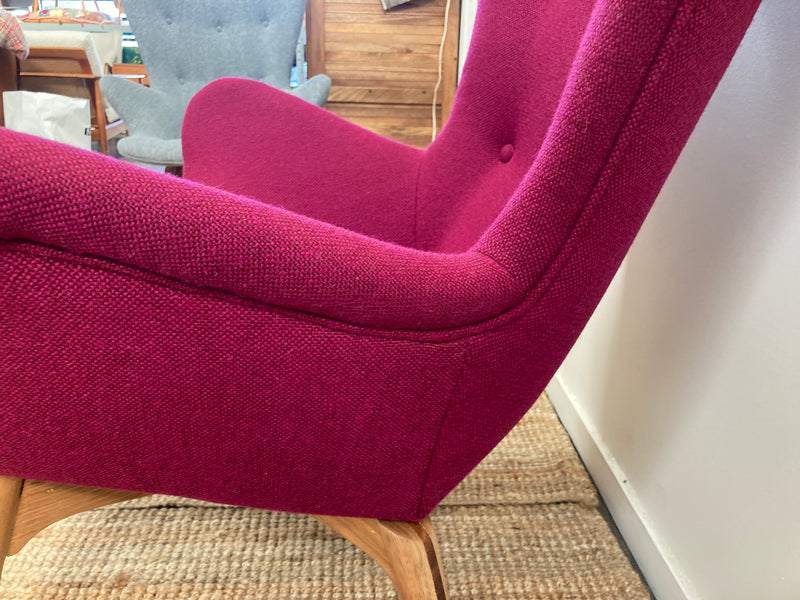 Original Genuine restored Featherston contour armchair R160 Kvadrat Hallingdale fabric