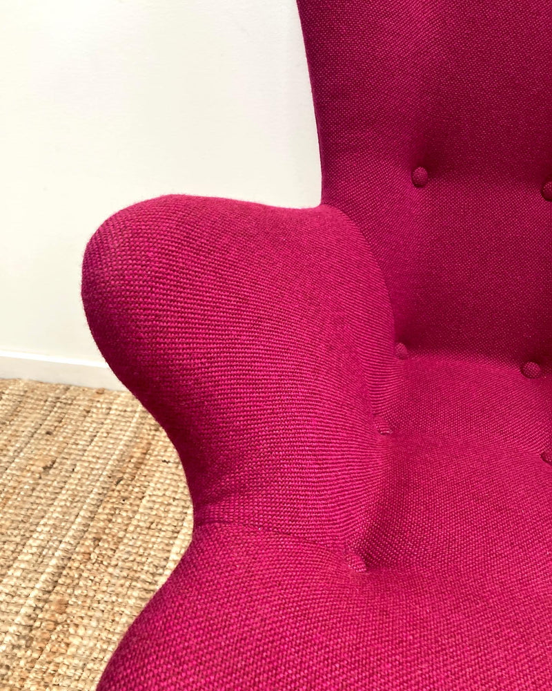 Original Genuine restored Featherston contour armchair R160 Kvadrat Hallingdale fabric