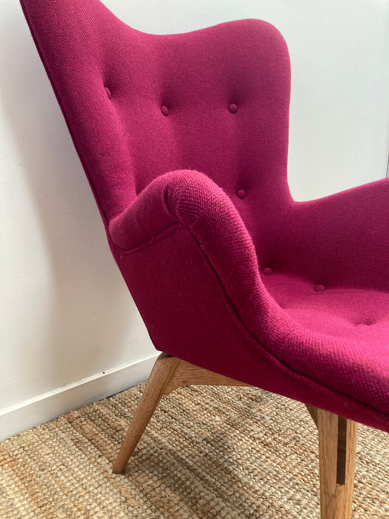 Original Genuine restored Featherston contour armchair R160 Kvadrat Hallingdale fabric