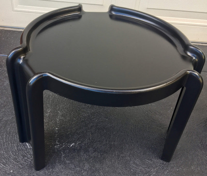 Kartell Binasco Italy Nest of 3 retro nest of tables black