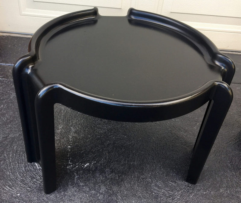 Kartell Binasco Italy Nest of 3 retro nest of tables black
