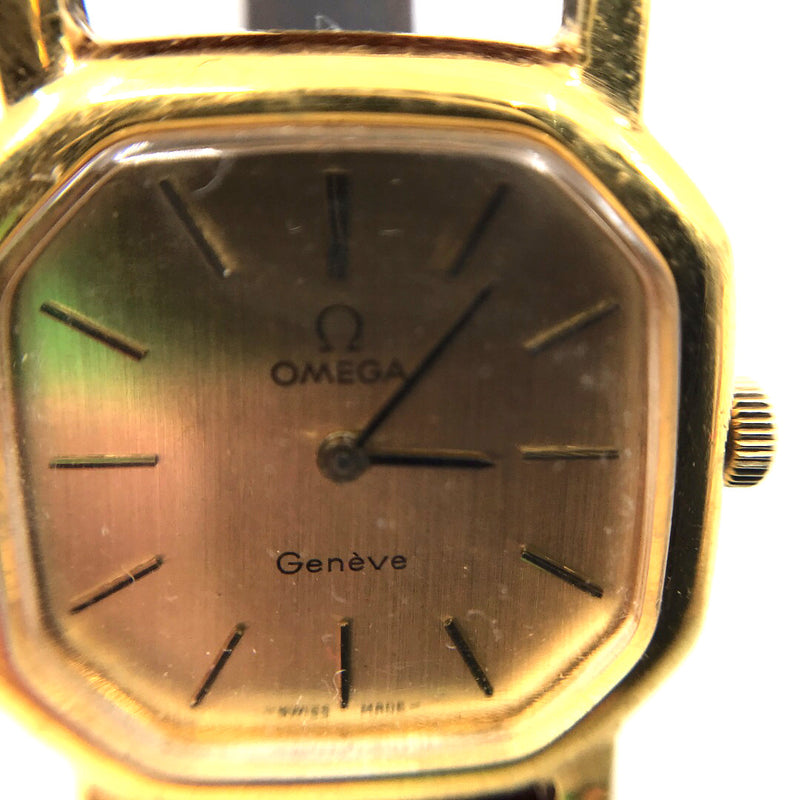 Omega Geneve gold plated hand wind ladies womens watch original box 9ct gold lugs Cal 625 17 Jewels