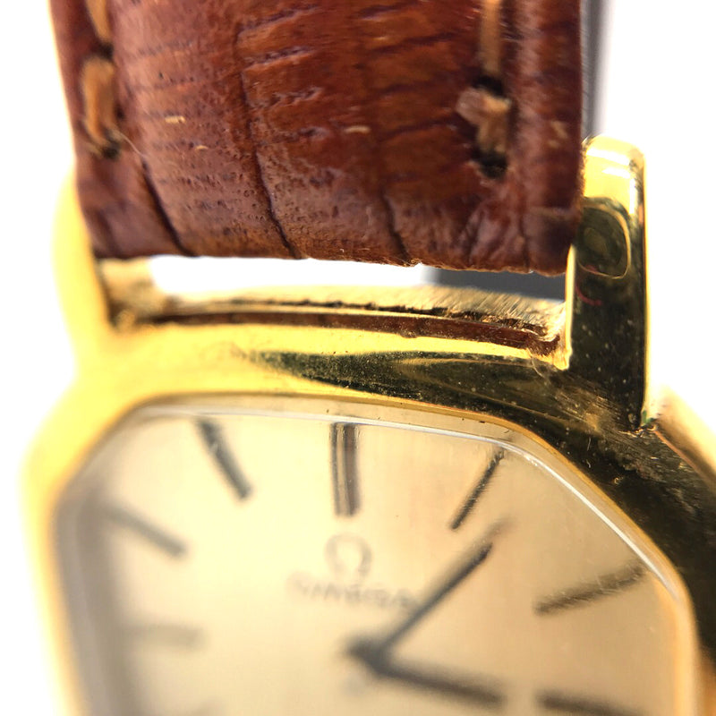 Omega Geneve gold plated hand wind ladies womens watch original box 9ct gold lugs Cal 625 17 Jewels