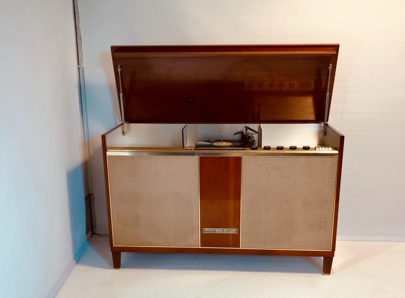 Hi-Fi Multi Sonic Stereo 11-102 Kreisler Radiogram Broadcast MWave radio Garrard vinyl stereo vintage MCM sideboard valve