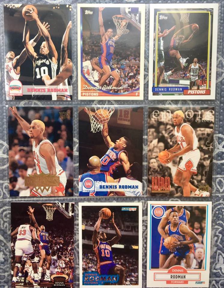 Dennis Rodman nba basketball bulk cards x 25 bulls pistons rare