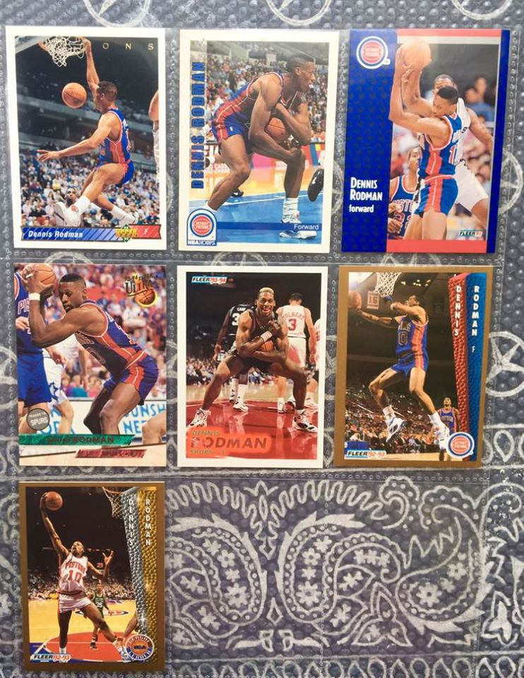 Dennis Rodman nba basketball bulk cards x 25 bulls pistons rare