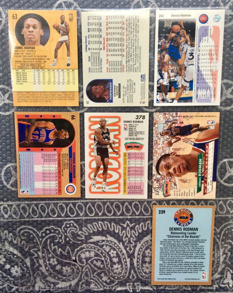 Dennis Rodman nba basketball bulk cards x 25 bulls pistons rare Vintage Luxury Dennis Rodman nba basketball bulk cards x 25 bulls pistons rare Vintage Luxury